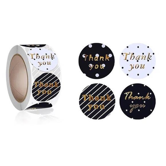 500 Thank You Stickers / packaging seal label - Picture 1 of 2